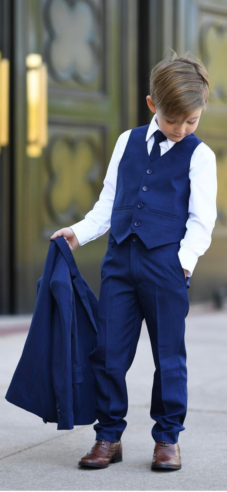 Boys Communion Suit - Navy 5 Piece Suit