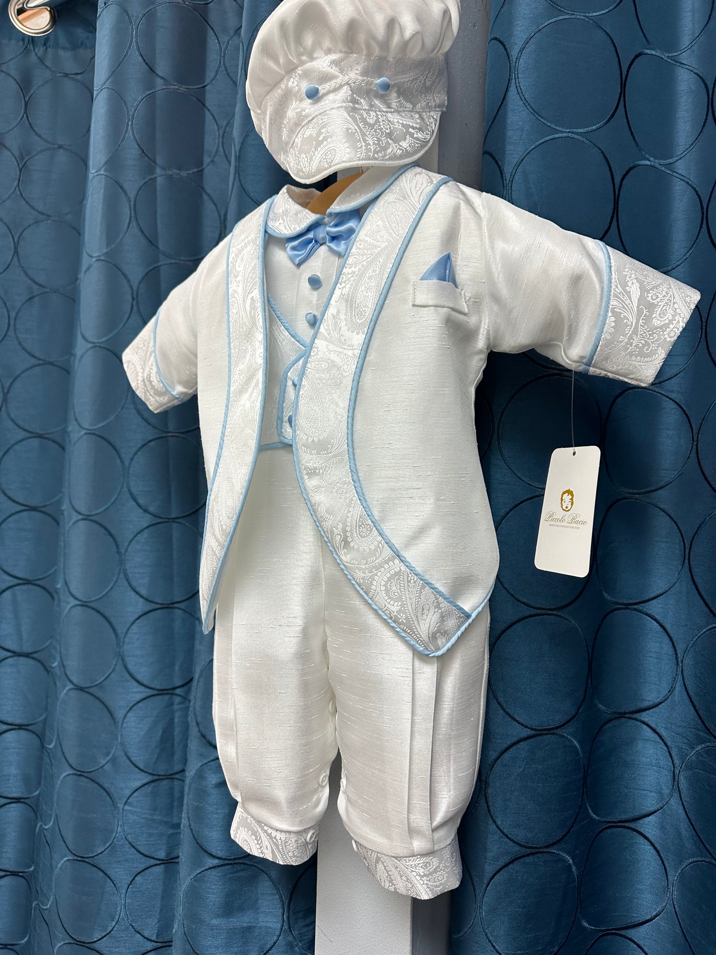 Blue Gerardo by Piccolo Bacio - Classic Boys One Piece Outfit with Jacket