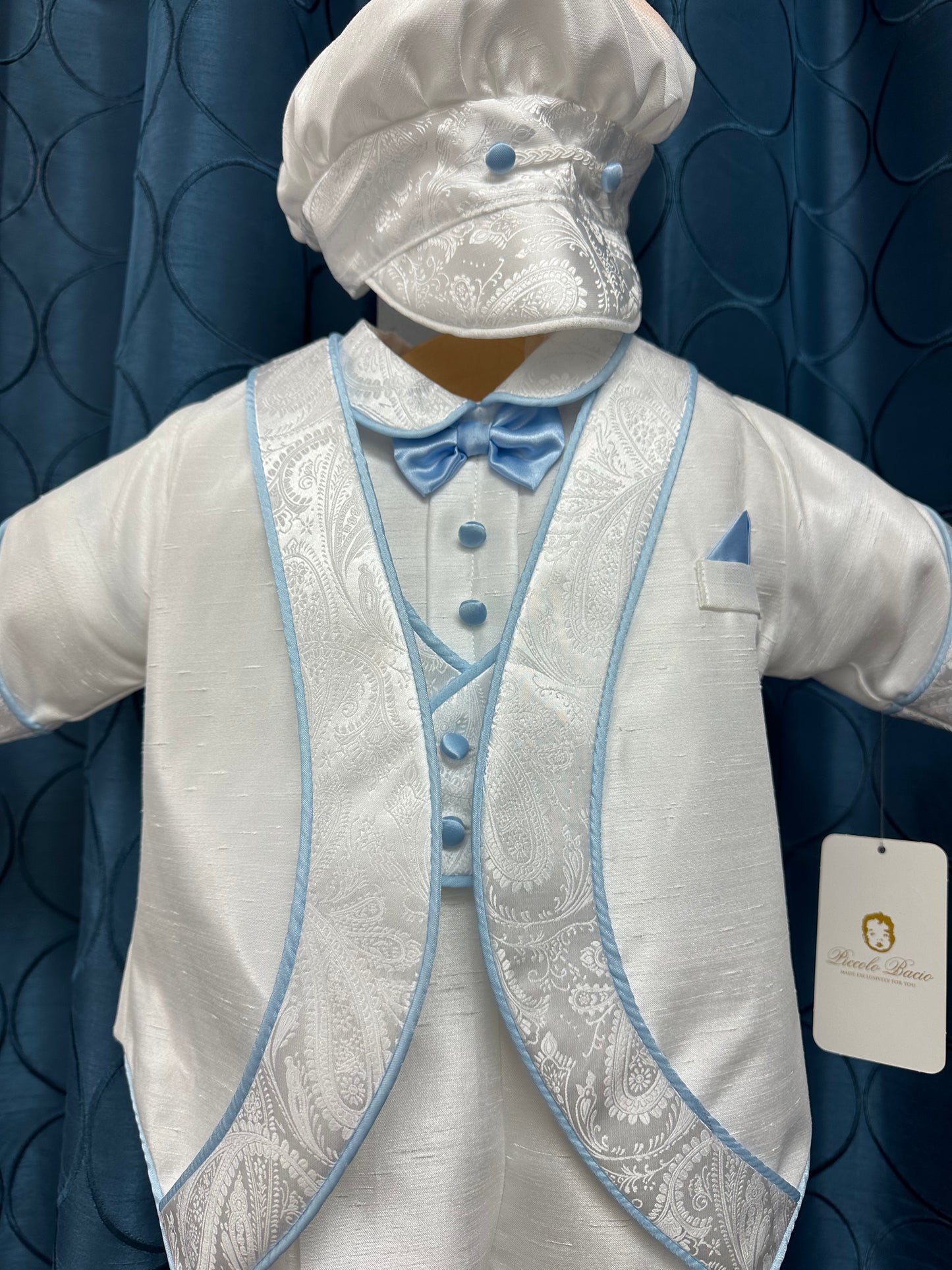 Blue Gerardo by Piccolo Bacio - Classic Boys One Piece Outfit with Jacket
