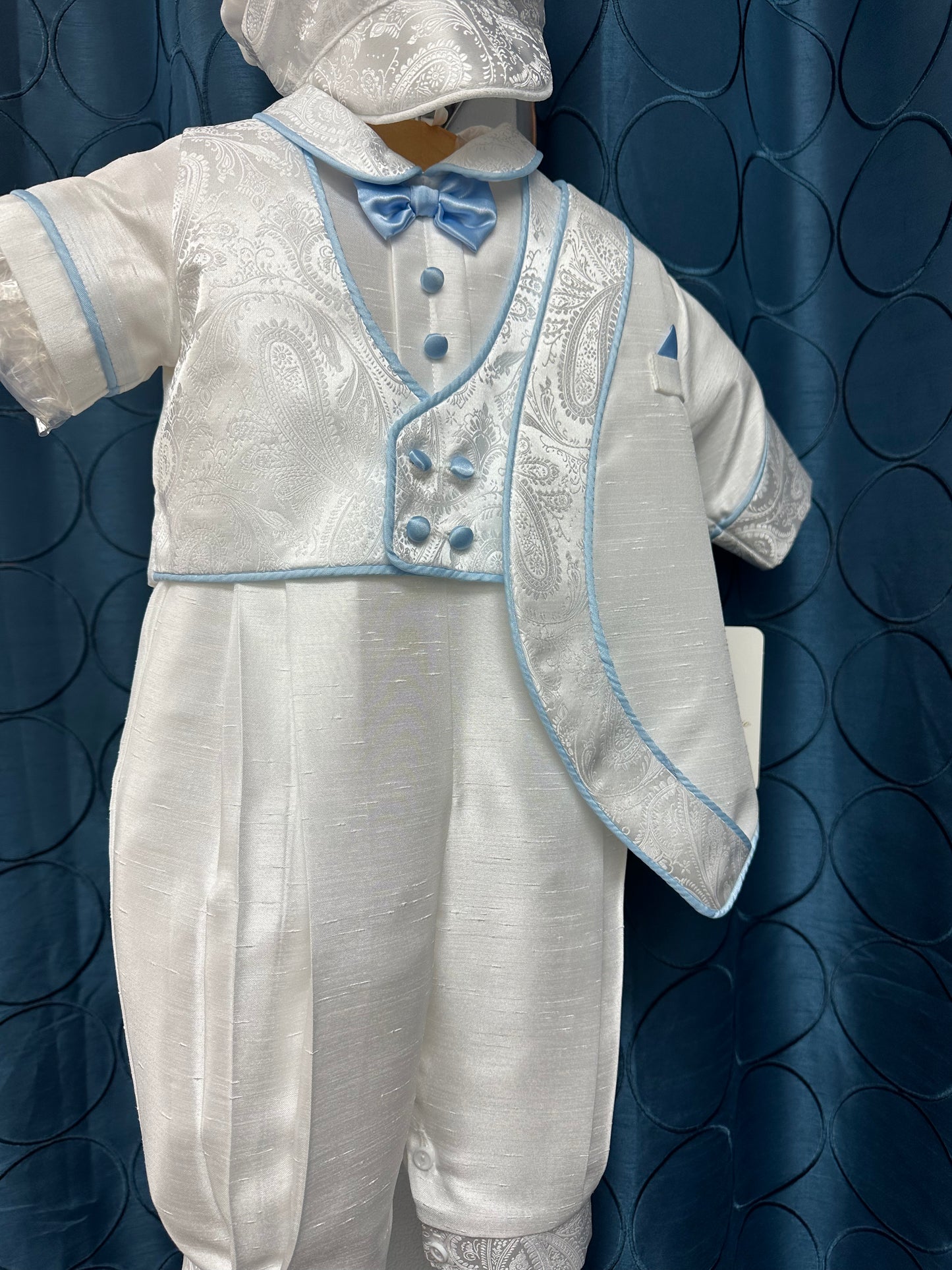 Blue Gerardo by Piccolo Bacio - Classic Boys One Piece Outfit with Jacket