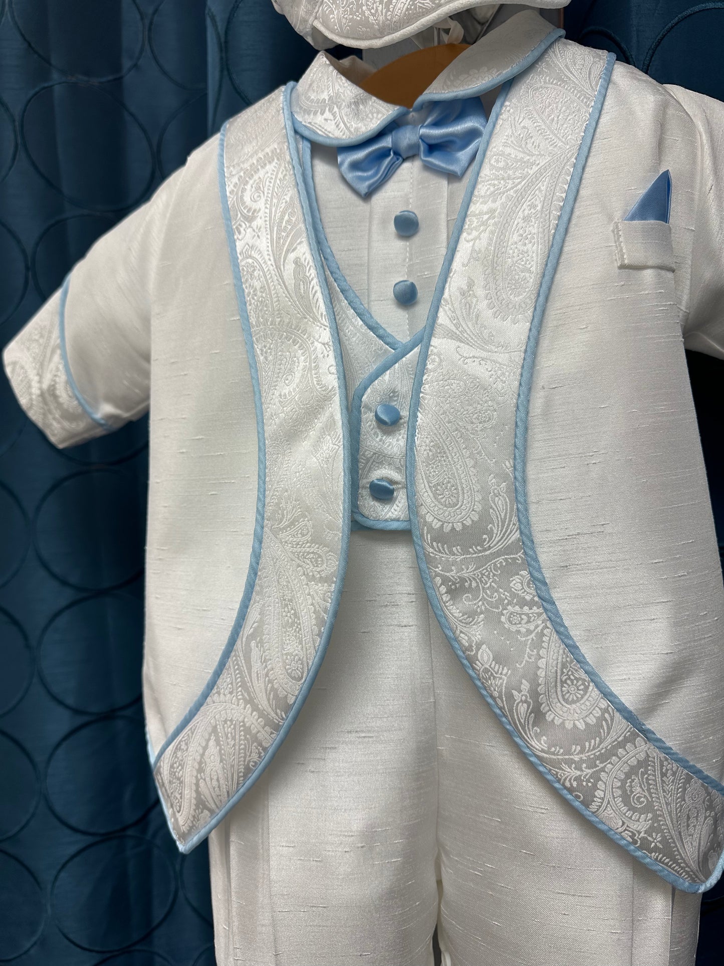 Blue Gerardo by Piccolo Bacio - Classic Boys One Piece Outfit with Jacket