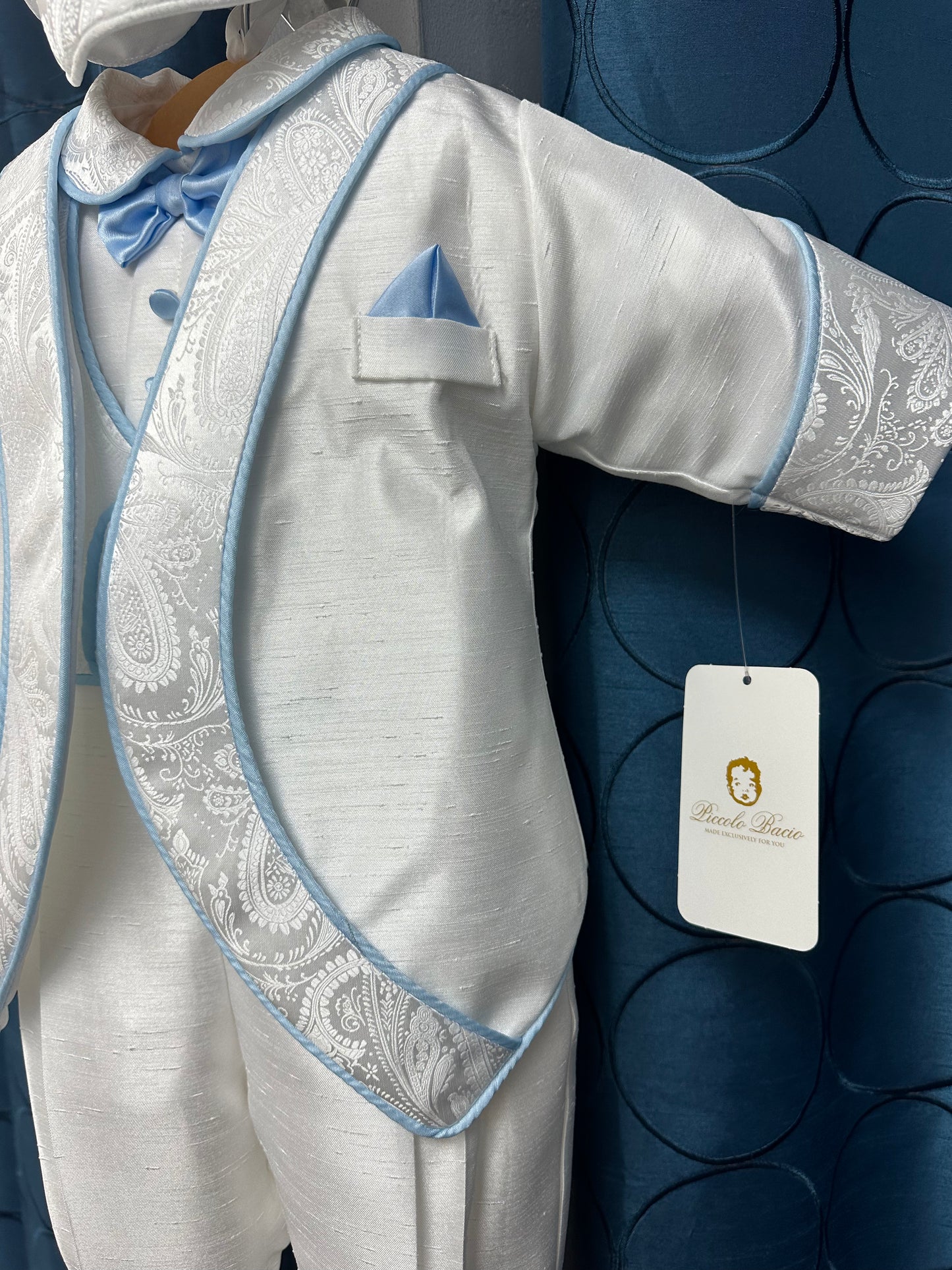 Blue Gerardo by Piccolo Bacio - Classic Boys One Piece Outfit with Jacket