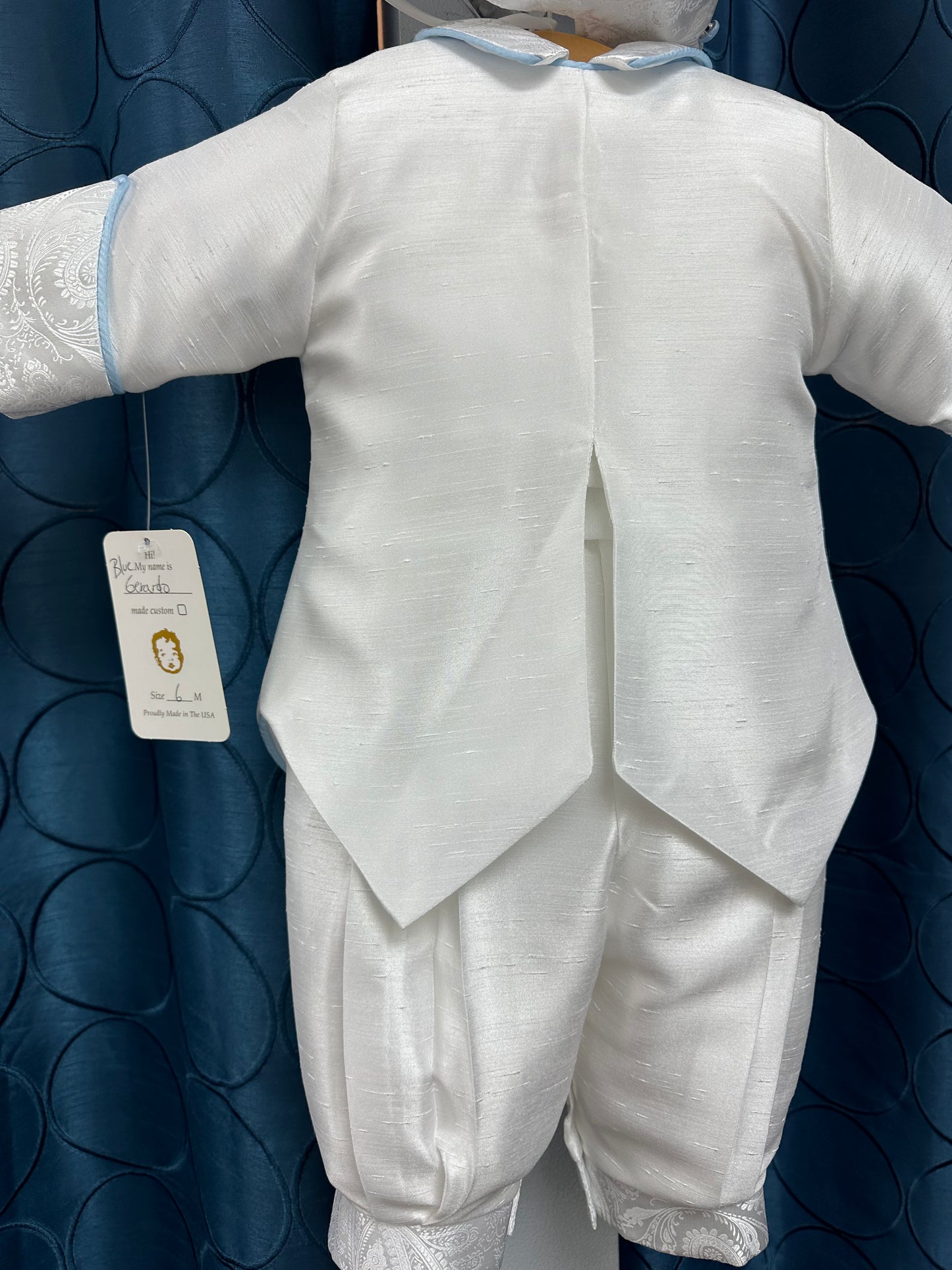 Blue Gerardo by Piccolo Bacio - Classic Boys One Piece Outfit with Jacket