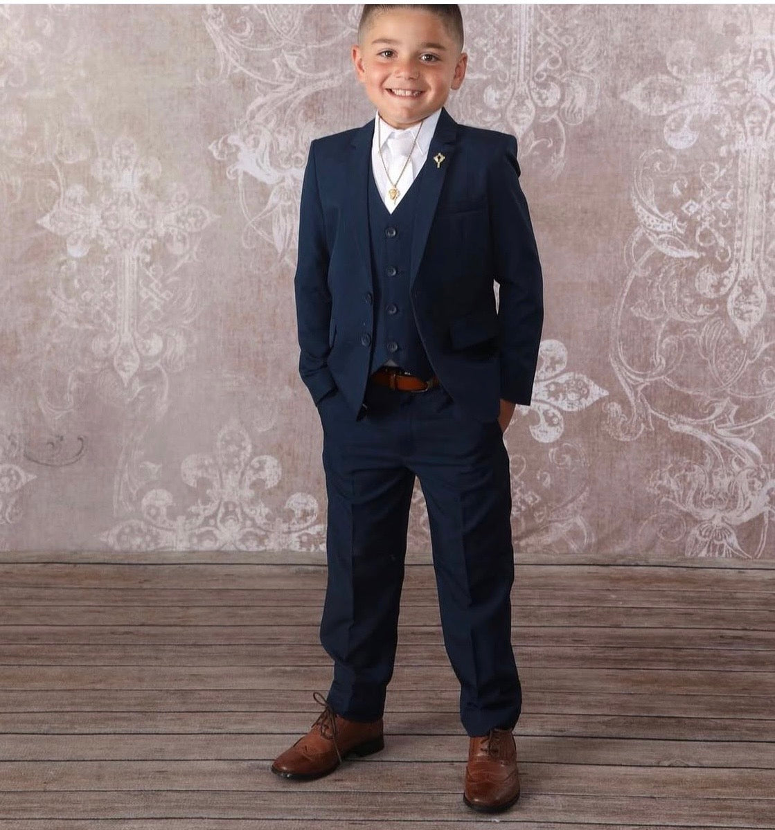 Boys Communion Suit -Navy 5 Piece Suit