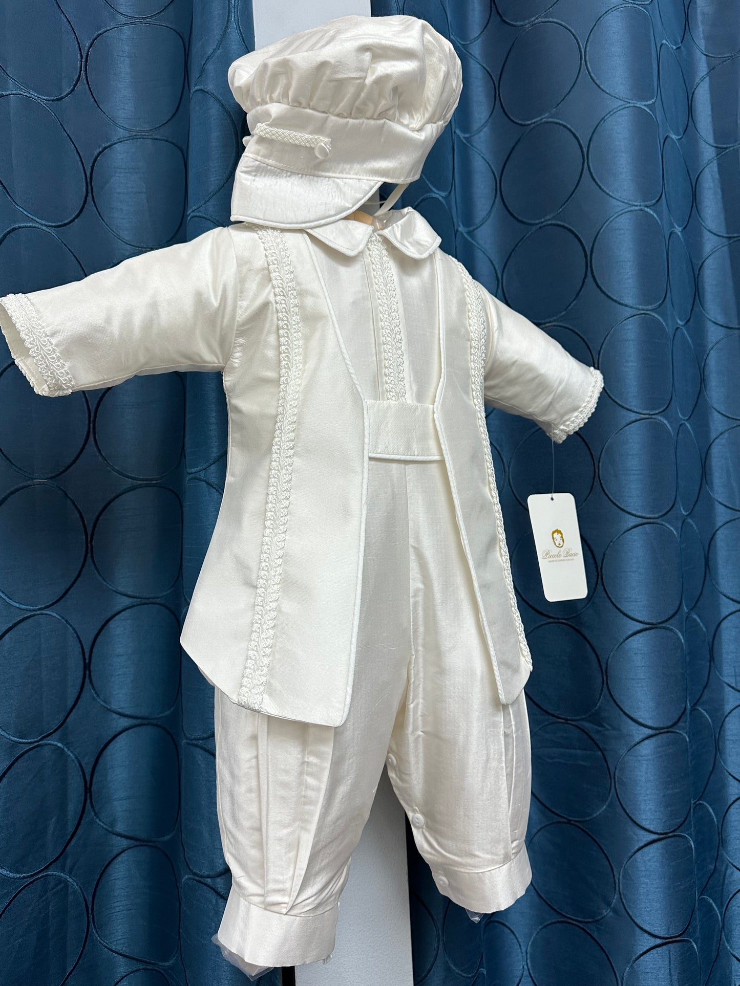 Felipe by Piccolo Bacio - Classic Boys Silk One Piece Outfit with Jacket
