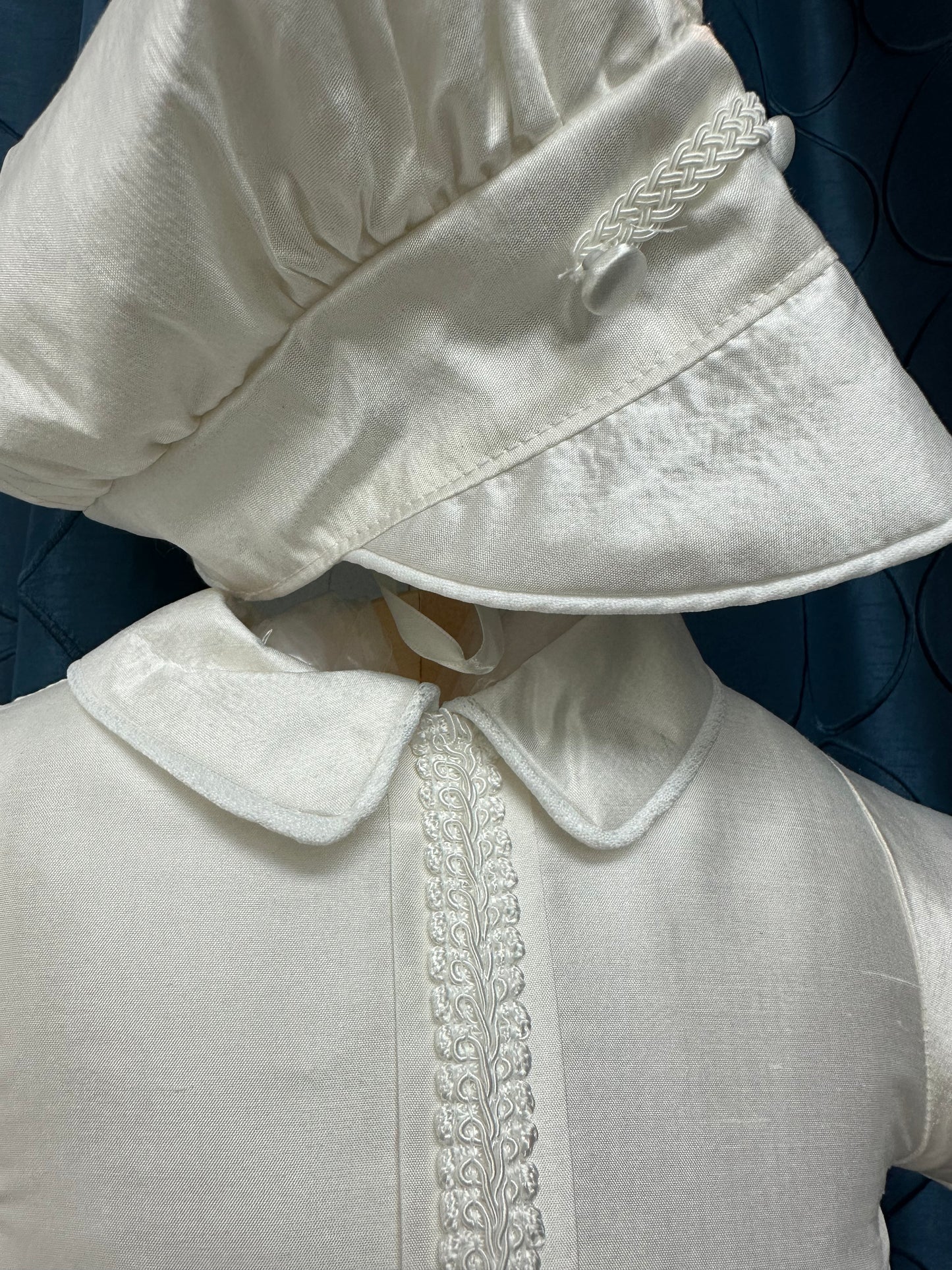 Pepe by Piccolo Bacio - Classic Boys Silk One Piece Outfit with corded roping detail