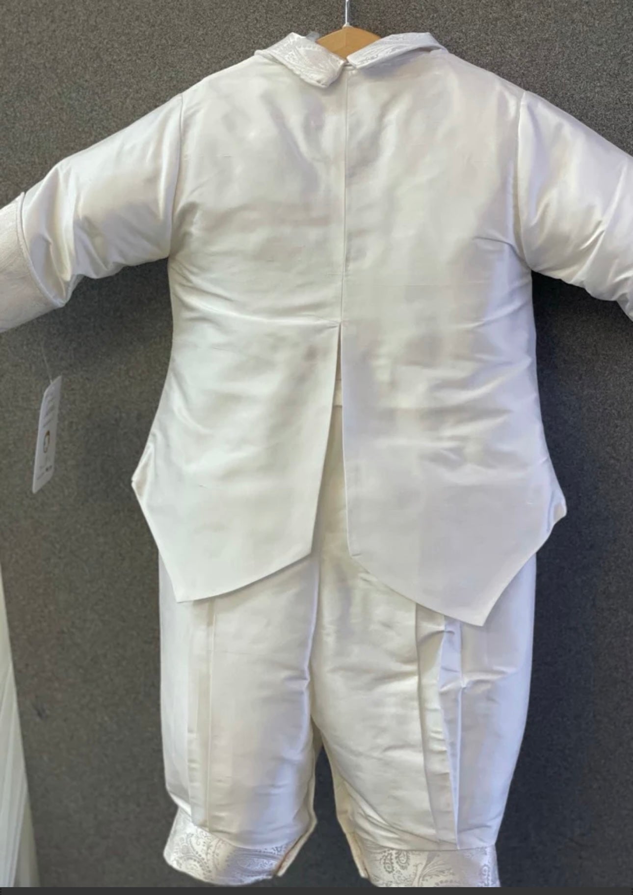 Gerardo by Piccolo Bacio - Classic Boys White Shantung One Piece Outfit with Jacket