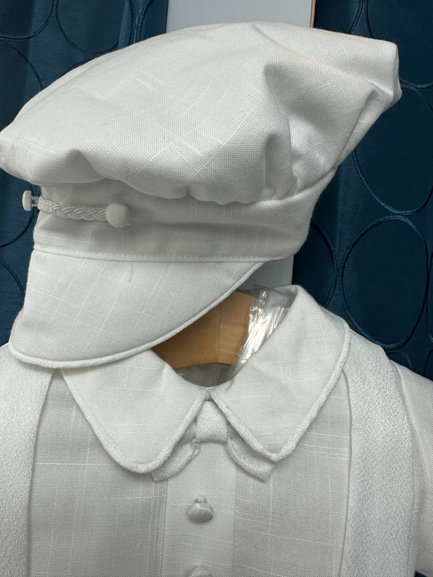 Renzo by Piccolo Bacio - Classic Boys One Piece White Cotton Linen Shorts Outfit