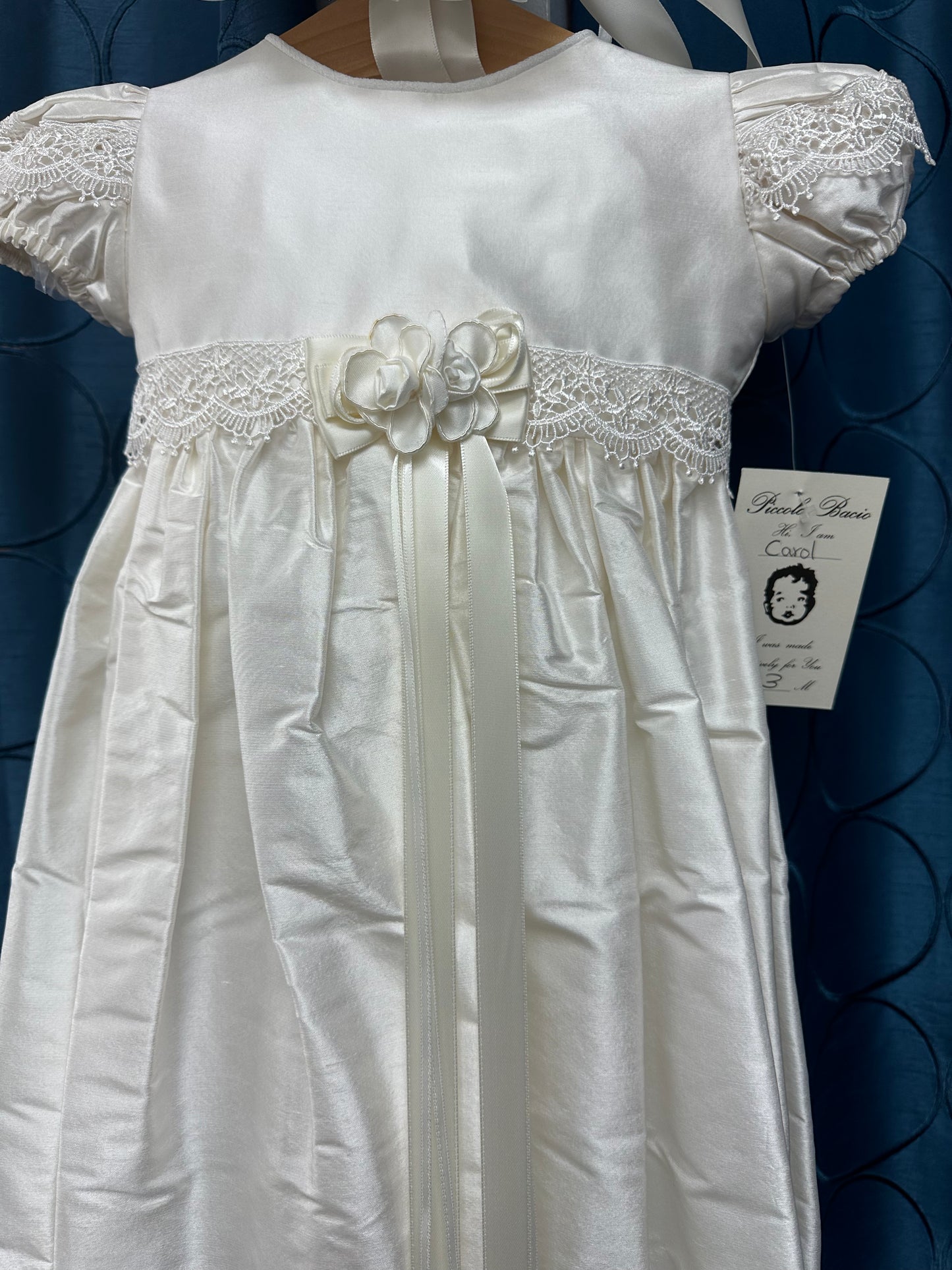 Carol by Piccolo Bacio - Beautiful Traditional Silk Heirloom gown