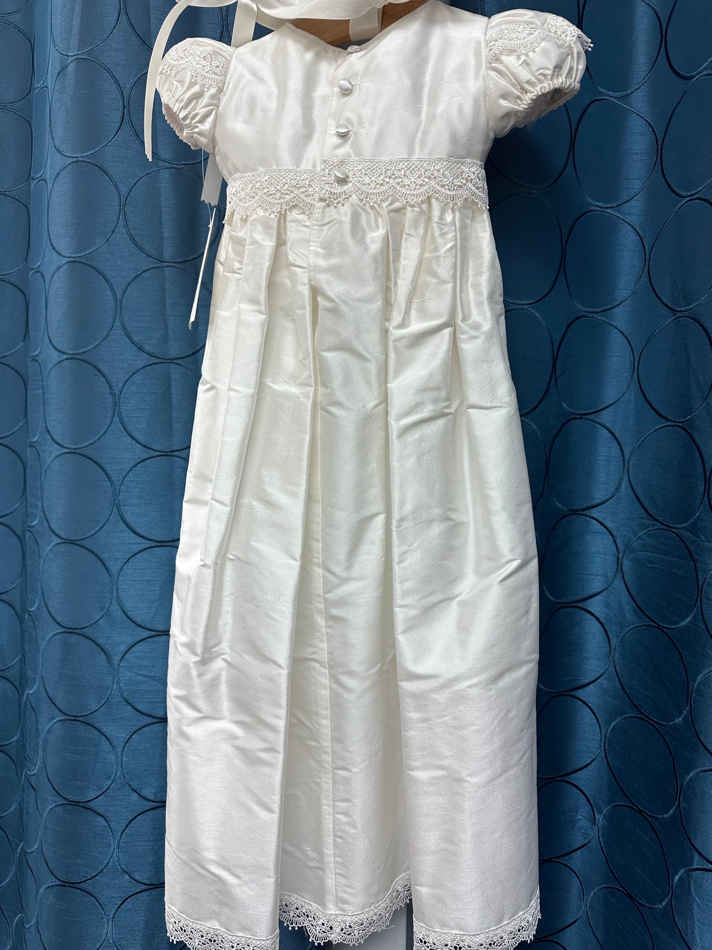 Carol by Piccolo Bacio - Beautiful Traditional Silk Heirloom gown