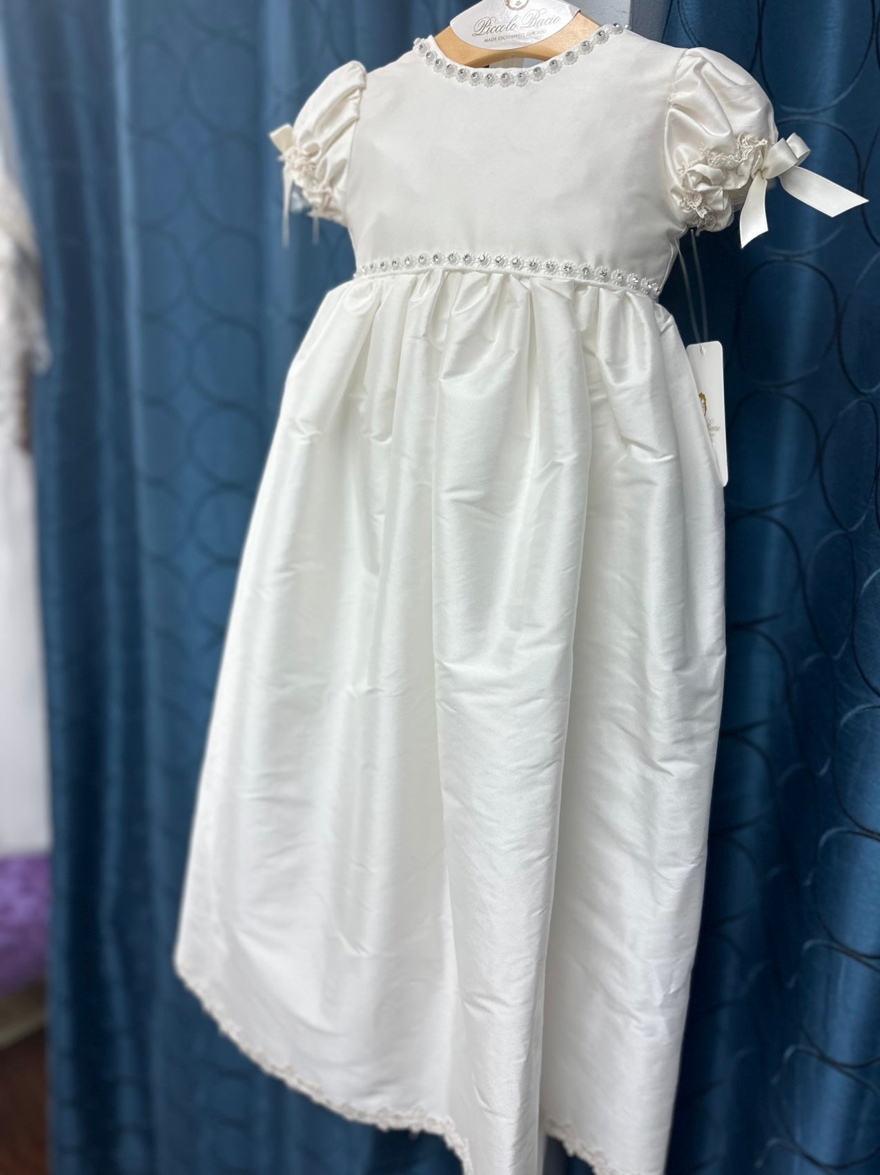 Fiona by Piccolo Bacio - Beautiful Traditional Silk Heirloom gown