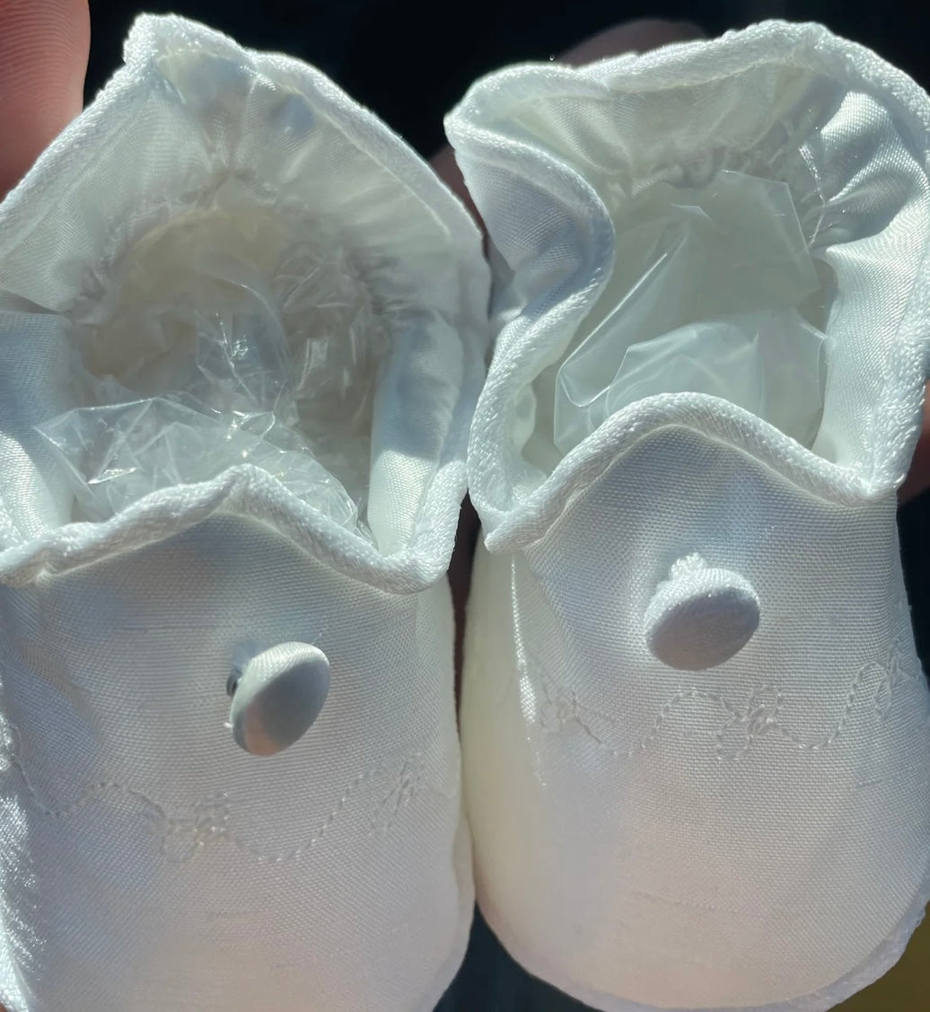 Boys White Shantung Shoes by Piccolo Bacio -