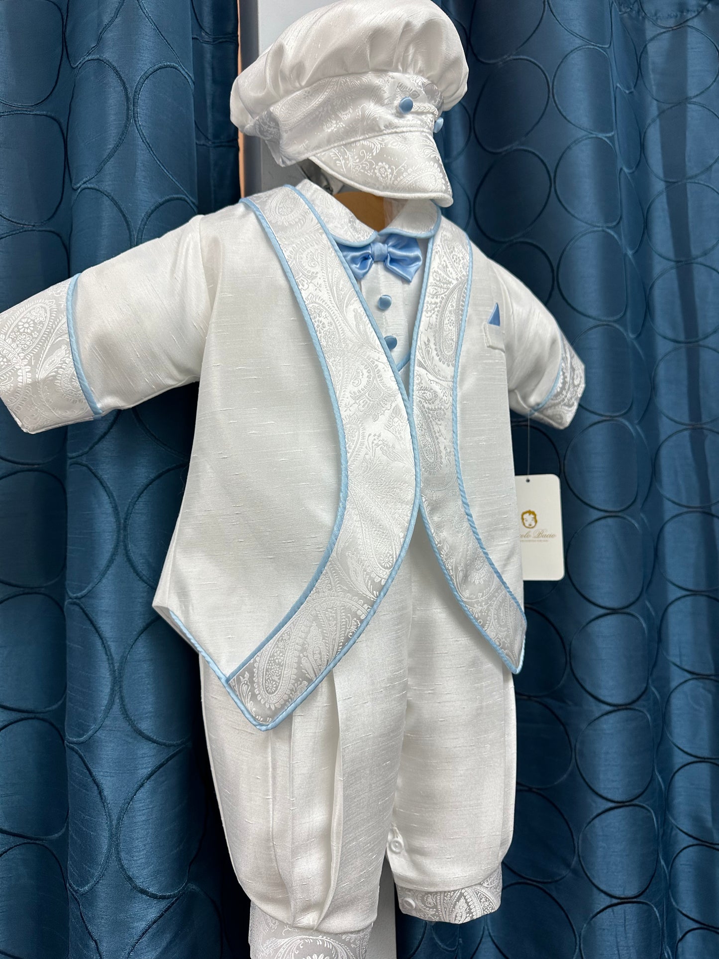 Blue Gerardo by Piccolo Bacio  - Classic Boys One Piece Outfit with Jacket