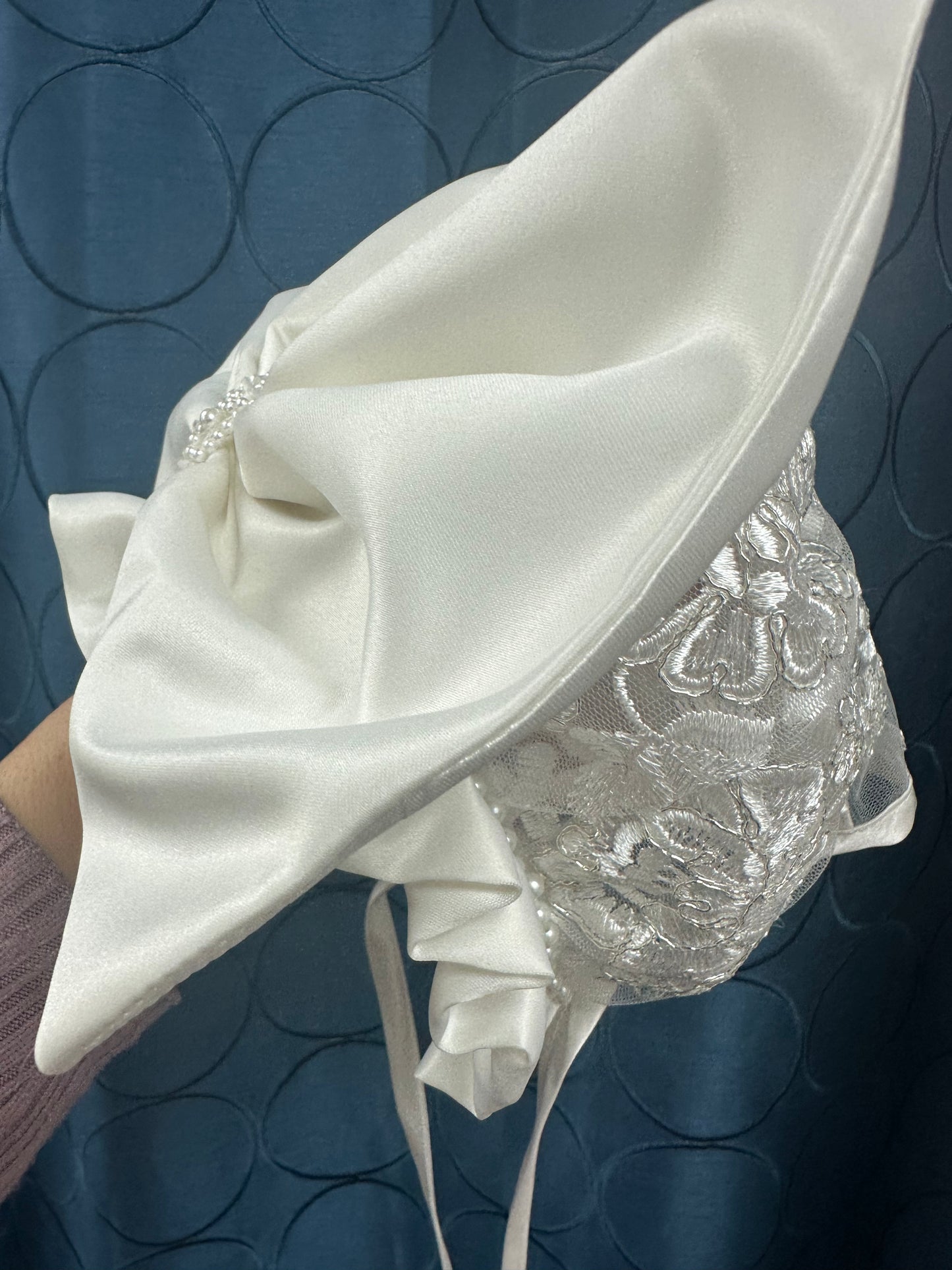 Paula by Piccolo Bacio- white silk girls christening gown