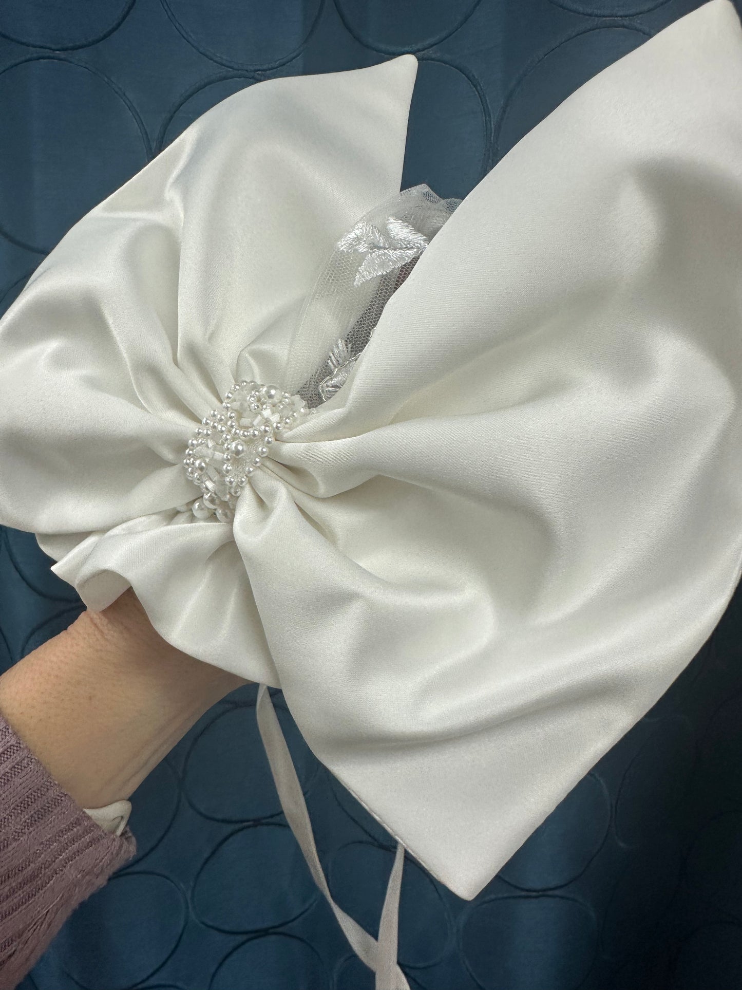 Paula by Piccolo Bacio- white silk girls christening gown