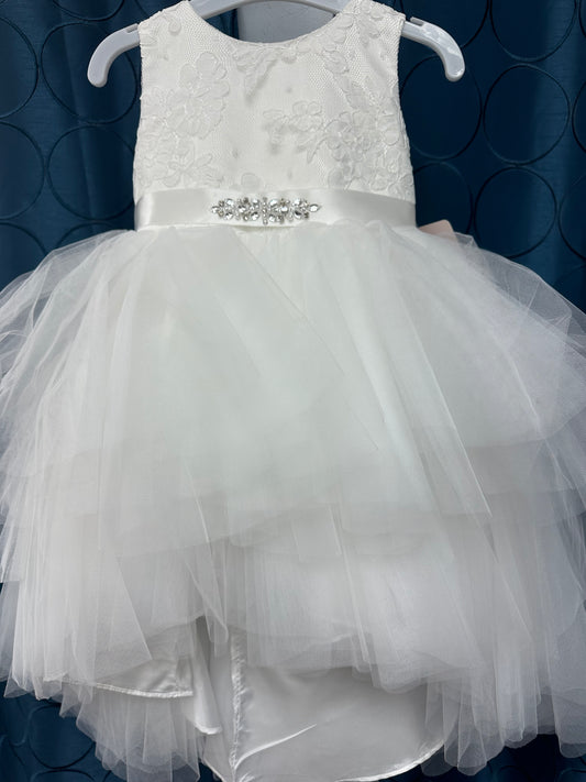 Lace and Tulle High Low Flower Girl Dress